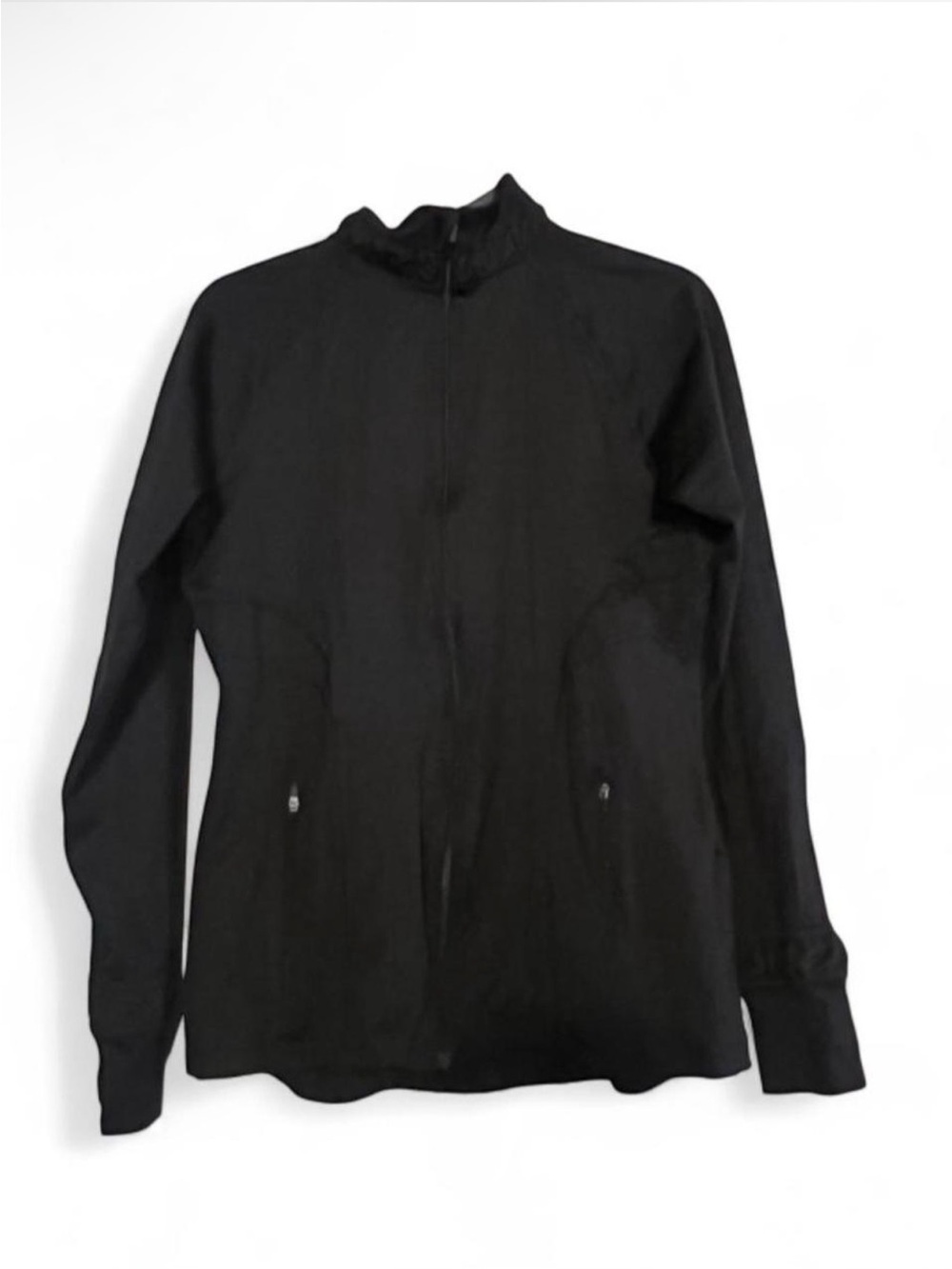 SPANX Slim fit Athletic Jacket Black Zip Up Large